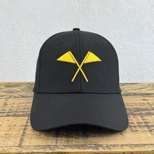 Guild Mortgage Hat Cap Snap Back Black Perforated Golf Trucker Mesh Mens